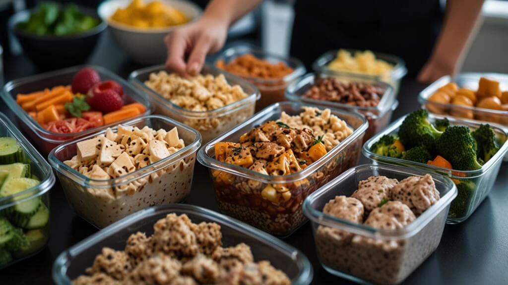 Organized High Protein Meal Prep Containers for Fitness Goals